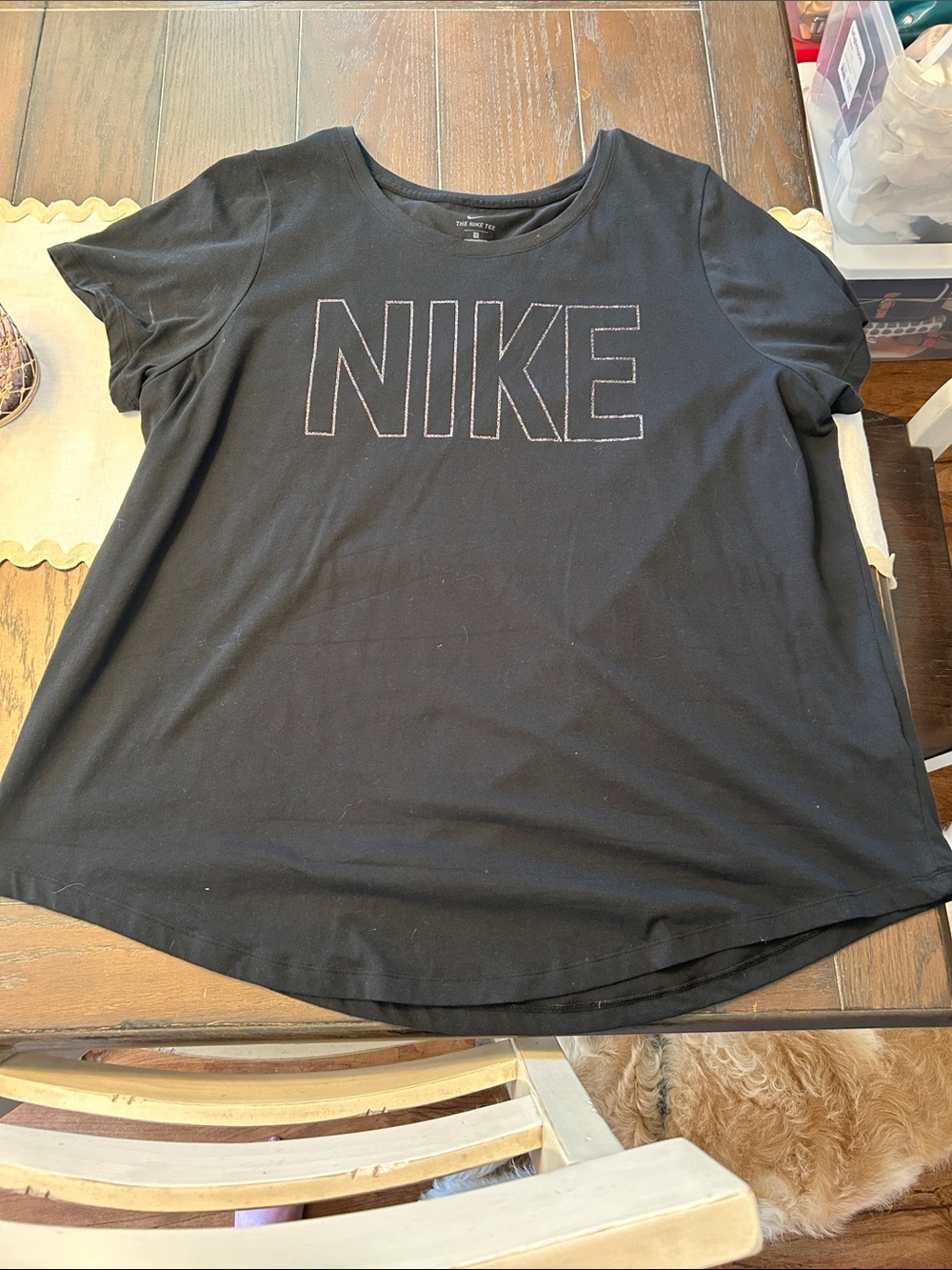 Nike Black Short Sleeve Tee with Outlined Logo
